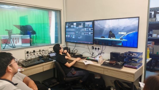 Hands-on operation of the TriCaster interface and production output