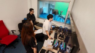 Participants put their learning into practice at the TriCaster workstation