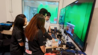 Participants put their learning into practice at the TriCaster workstation